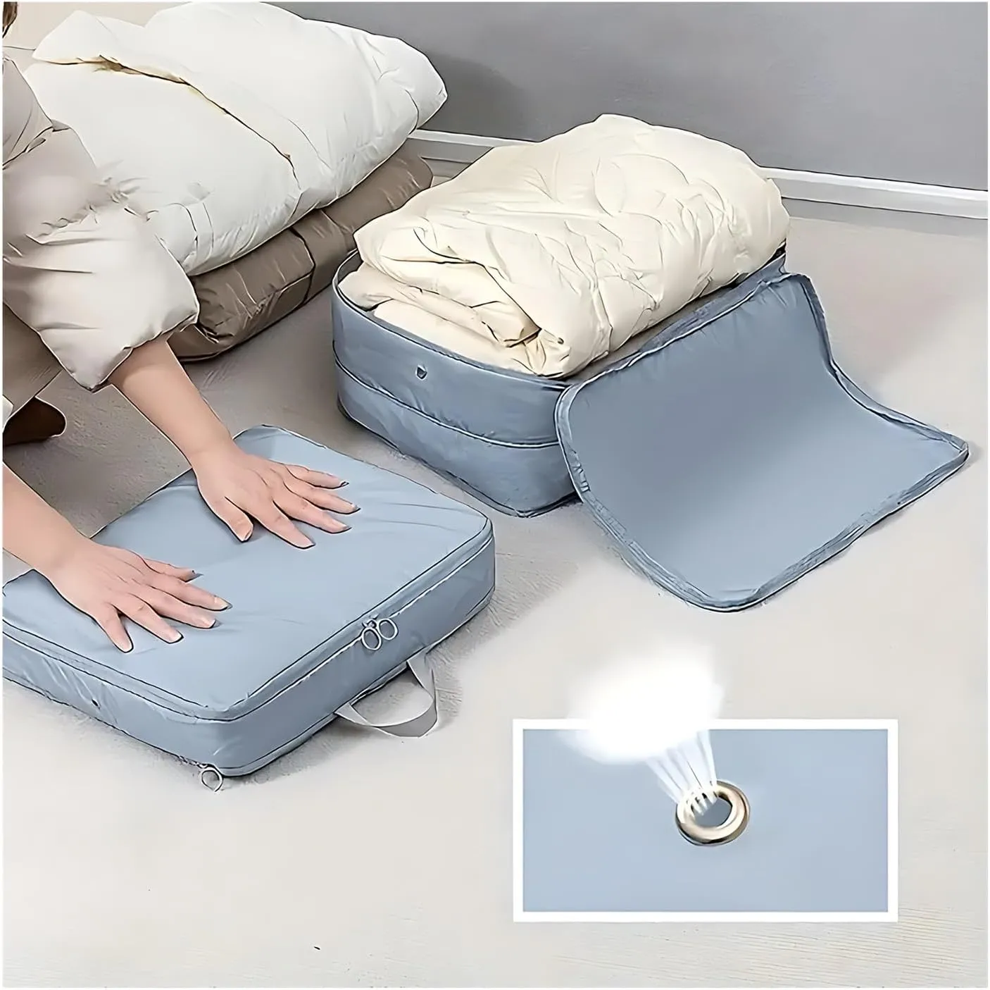 1/2/4PCS Foldable Compression Packing Bag Home Large Capacity Clothes Storage Travel Portable Handheld Bag