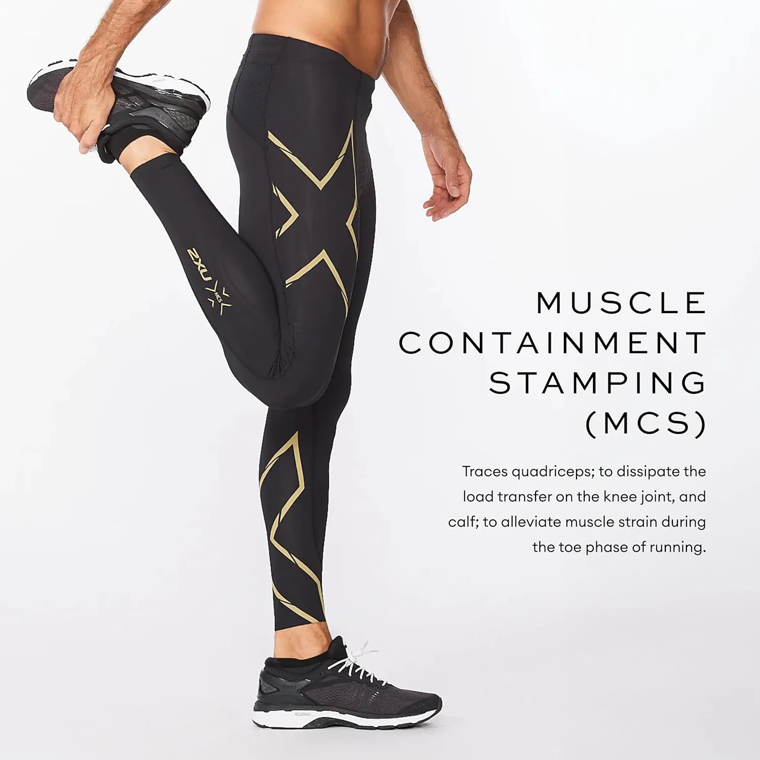 2XU Men's Light Speed Compression Tights - Lightweight & Flexible Support for Improved Running Performance