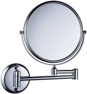 3X Magnifying Wall-Mounted Makeup Mirror, Adjustable Extension Vanity Mirror, Two-Sided 360° Swivel Design, 8-inch Black(8inch Chrome)