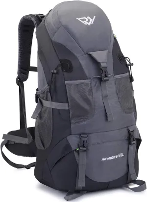 50L Hiking Backpack, Waterproof Lightweight Daypack for Outdoor Camping Travel