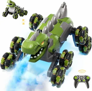 8WD Remote Control Car, 2.4GHz Remote Control Dinosaur for Boys 4-7,Suitable for Children Aged 8-12, Children's Birthday Gift Recommendation (Green)