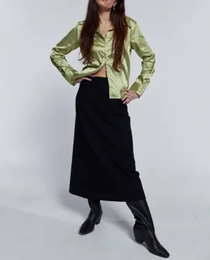 90s Green Button Up