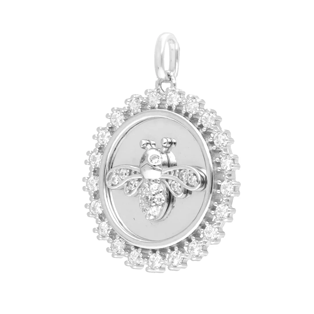 925 Sterling Silver Silver Bee Pendant