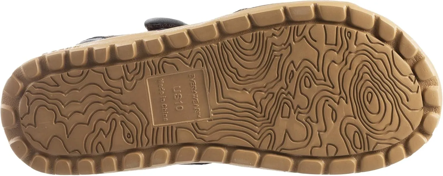 Acorn Men's Everywear Grafton Sandal, Lightweight with a Cushioned Footbed Plus Soft Adjustable Leather Straps