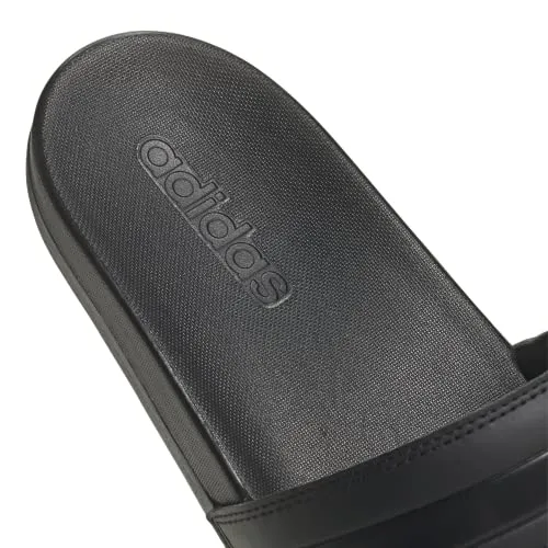 adidas Adult Adilette Comfort Slides Core Black/Core Black/Core Black 6