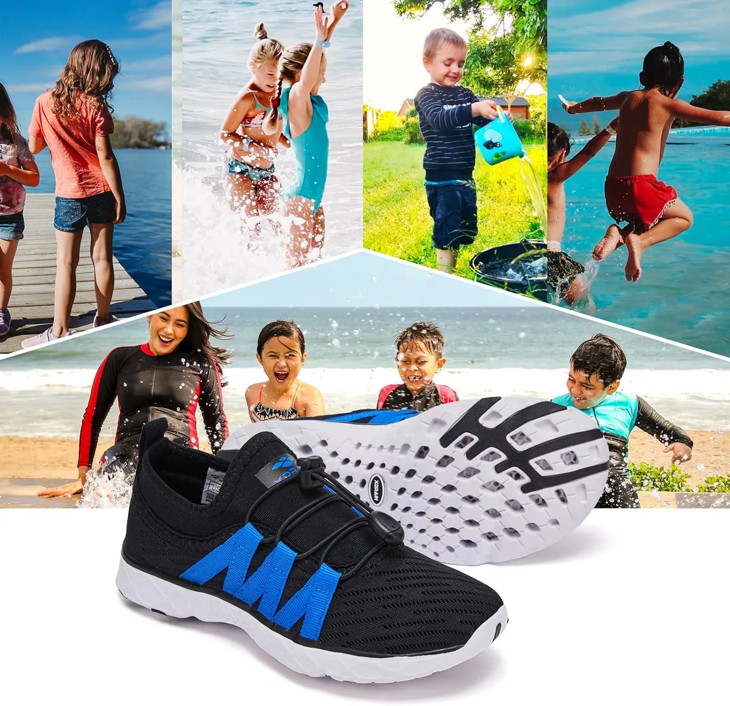 ALEADER Kid's Slip-on Quick Dry Water Shoes (Toddler/Little Kid/Big Kid)