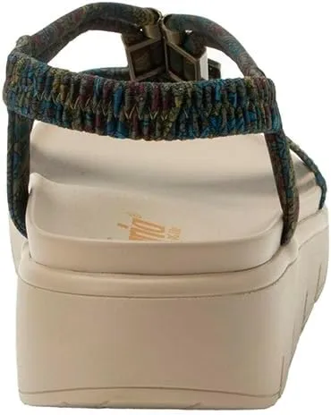 Alegria Women Roz - Arch Support Chunky Platform - For Travel and Everyday Activity - Vegan Braided Adjustable Buckle Slingback Slide Sandal