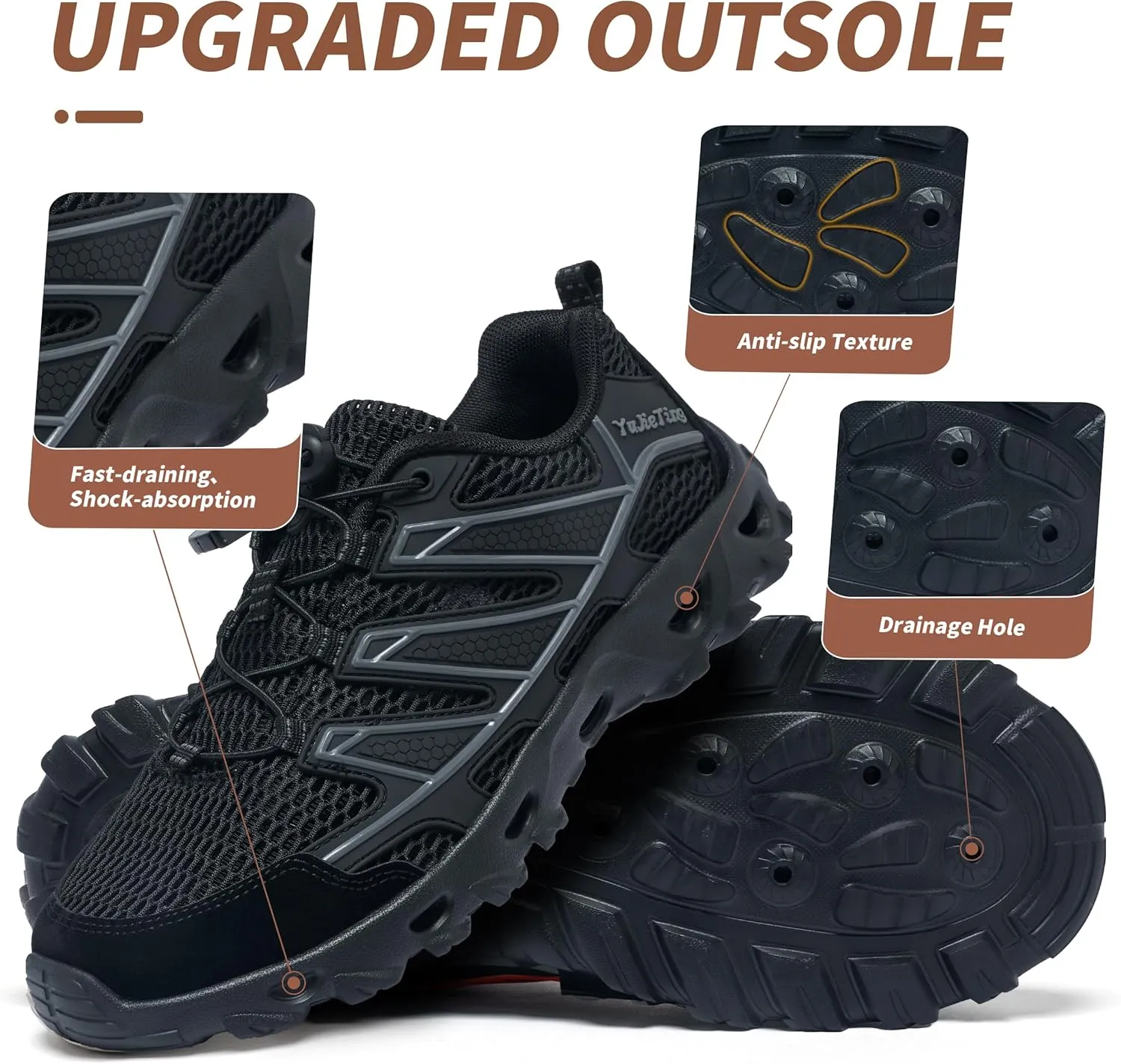 Alibress Water Shoes for Women Men Slip-on Hiking Water Shoes Quick-Dry Aqua Beach Swim River Shoes