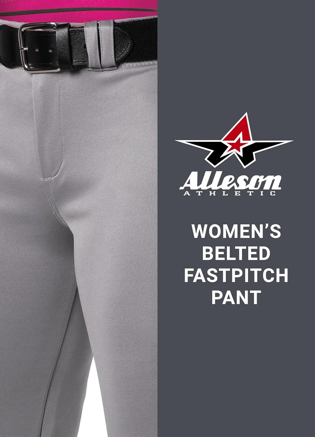 Alleson Athletic Women's Fastpitch/Softball Belted Speed Pant – Moisture-Wicking, Durable Fabric, and Pro-Style Fit