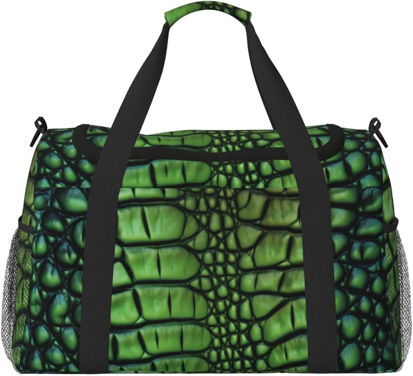 Alligator Skin Travel Duffel Bag Lightweight Waterproof Carry On Tote Bag Foldable Weekender Overnight Bags Sport Gym Bag For Women Men