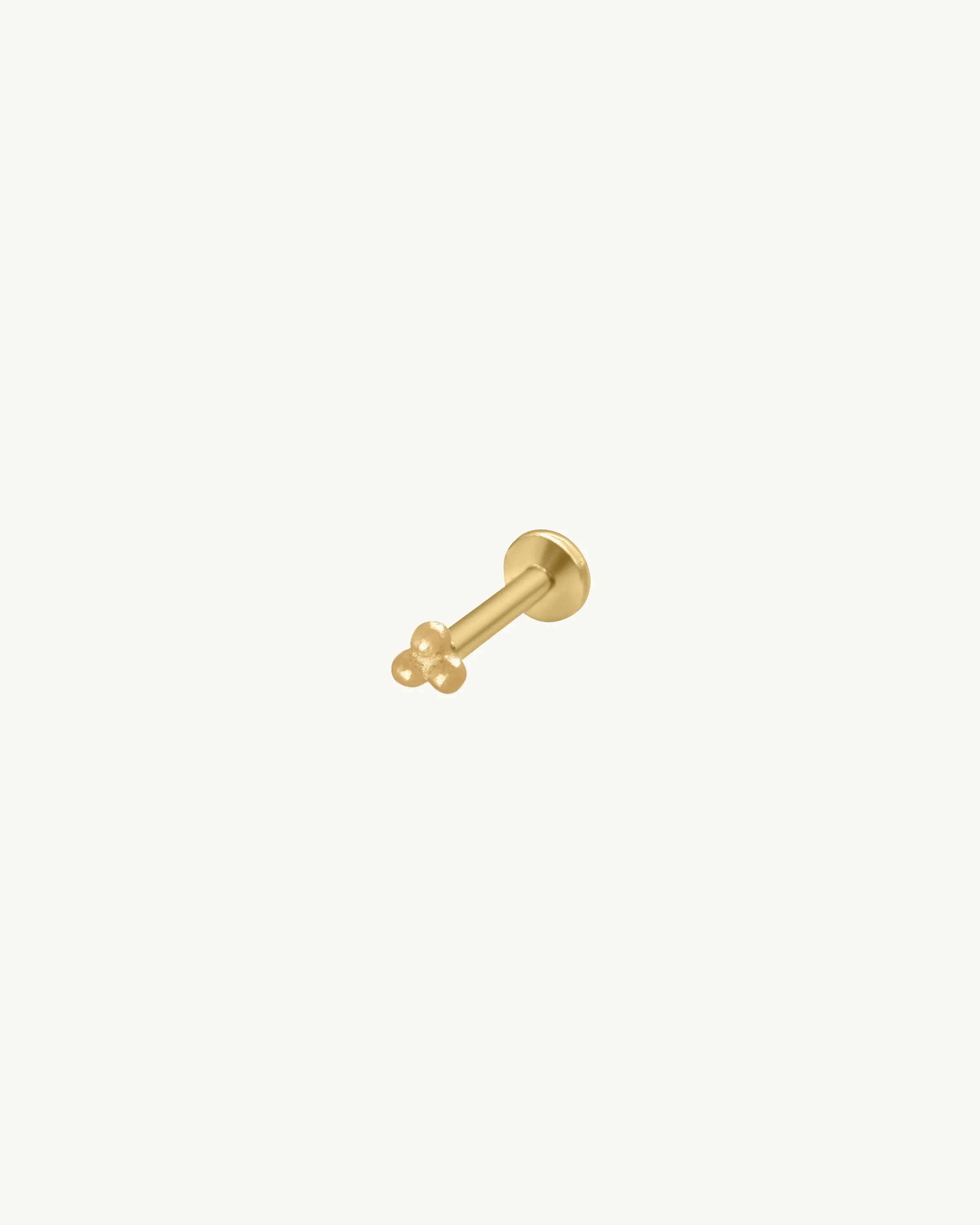 ALMA Flat Back Piercing Stud Earring 14K