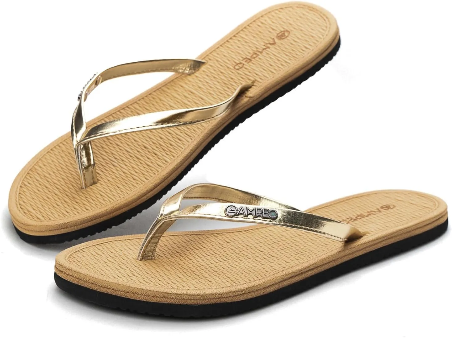 Ampeo Women's Flip Flops Comfortable Lightweight Summer Beach Quick-Dry Thong Flat Sandals