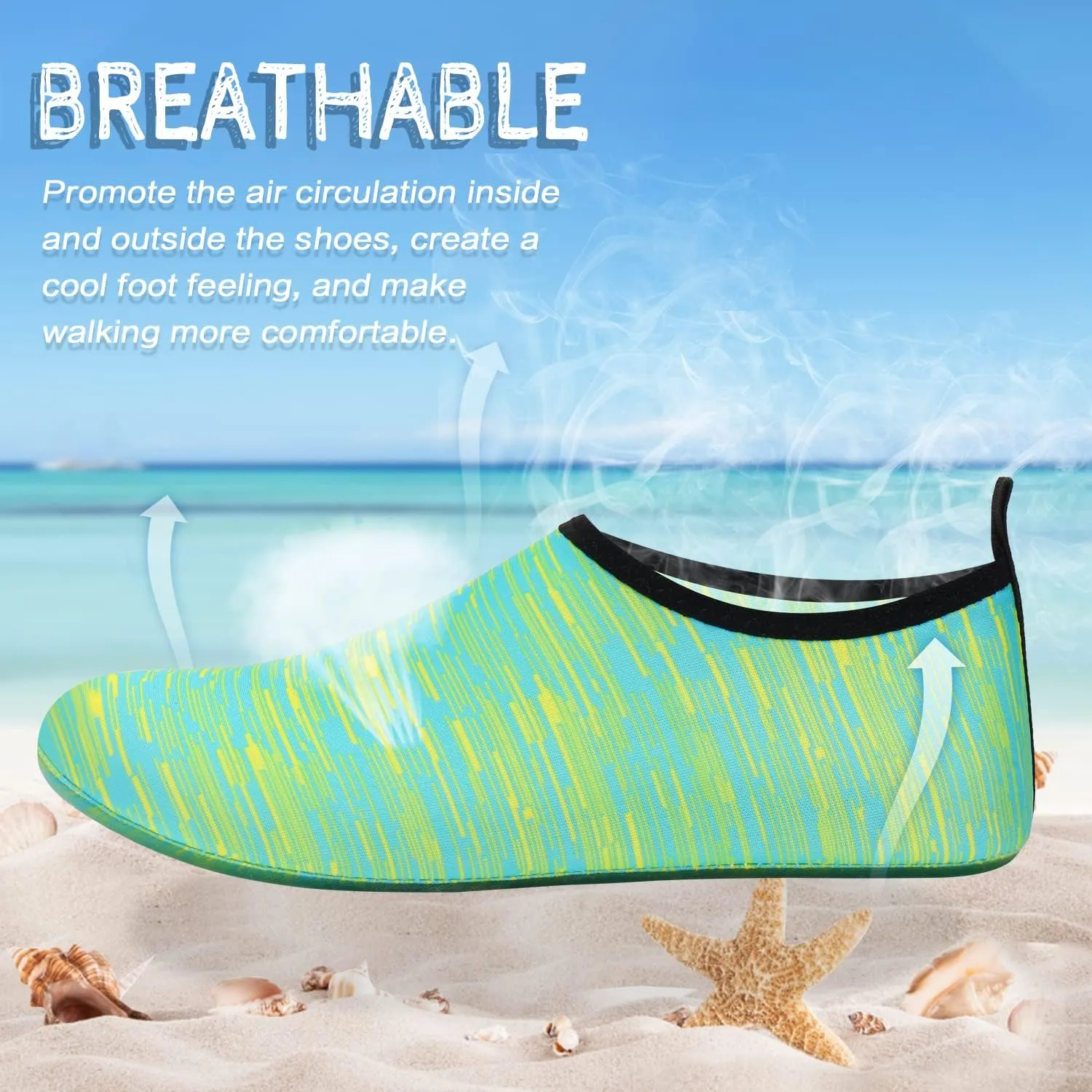 ANLUKE Water Shoes Barefoot Aqua Yoga Socks Quick-Dry Beach Swim Surf Shoes for Women Men