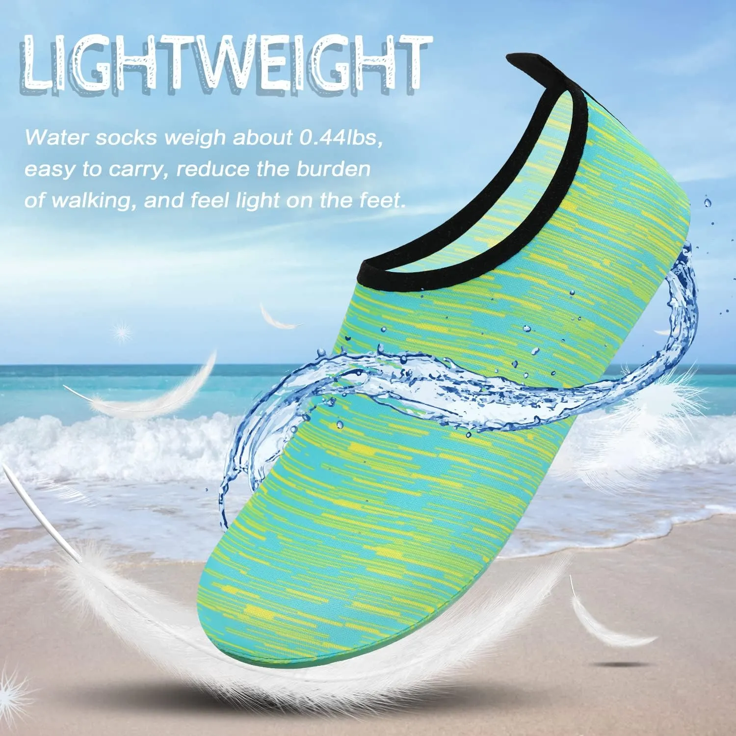 ANLUKE Water Shoes Barefoot Aqua Yoga Socks Quick-Dry Beach Swim Surf Shoes for Women Men