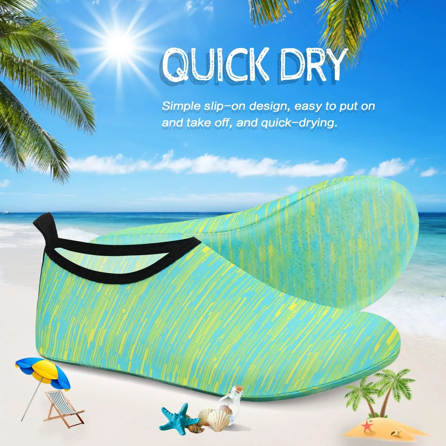 ANLUKE Water Shoes Barefoot Aqua Yoga Socks Quick-Dry Beach Swim Surf Shoes for Women Men