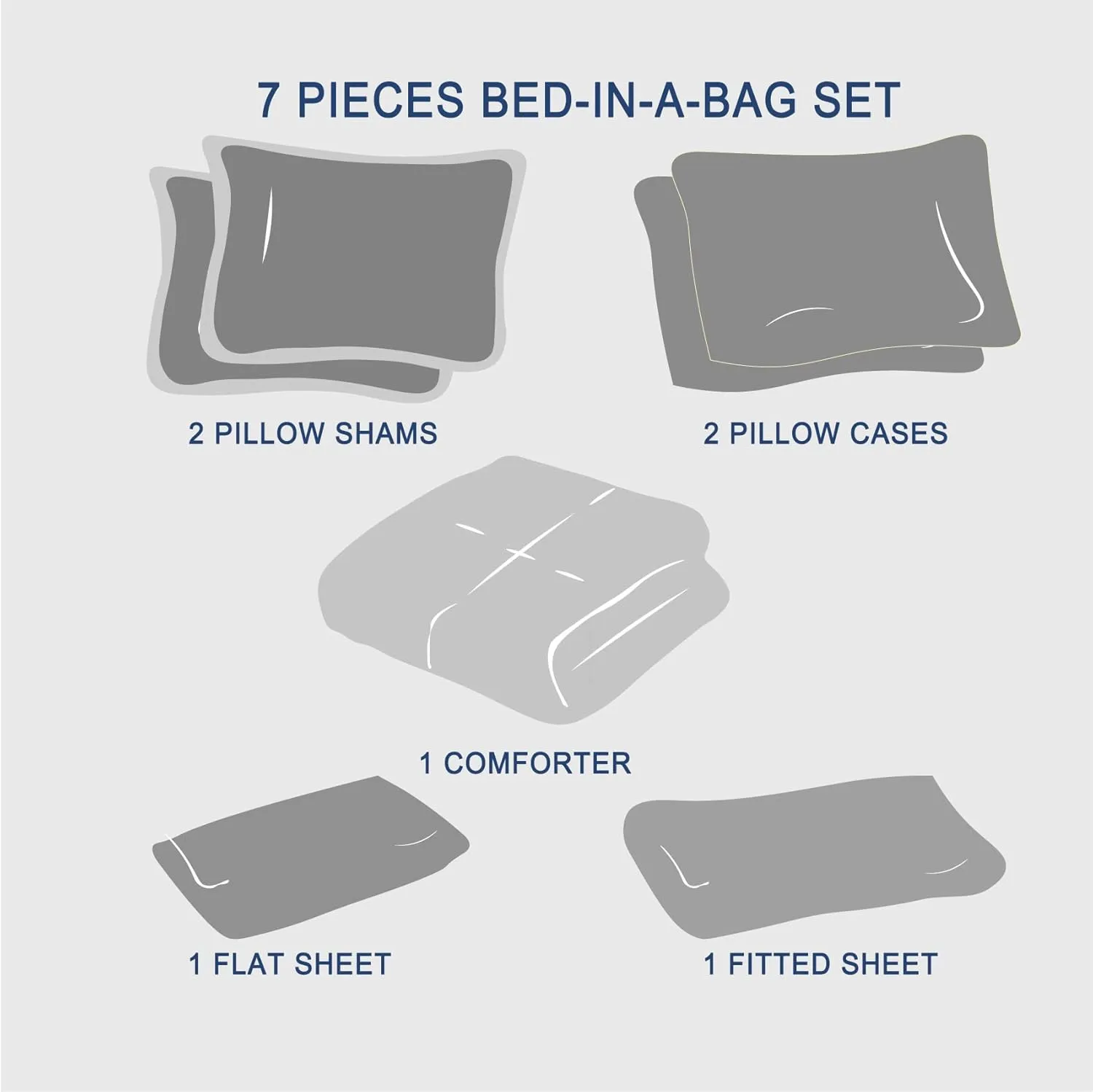 Anluoer Queen Comforter Set, Pink Tufted Bed in a Bag 7 Pieces with comforters and Sheets, All Season Bedding Sets 1 Comforter, 2 PillowShams, Pillowcases, Flat Sheet, Fitted Sheet (ANUS23CF04PI8888)