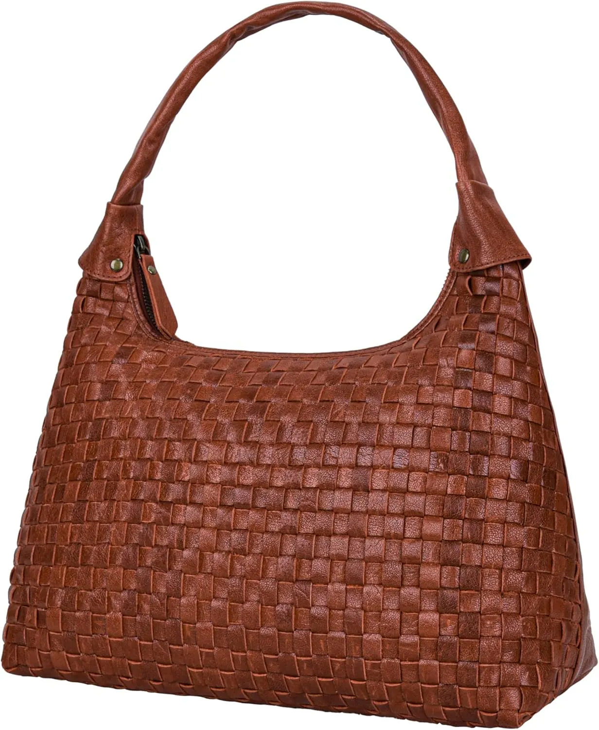 ANTONIO VALERIA Allison Braided Leather Tote Bag for Women