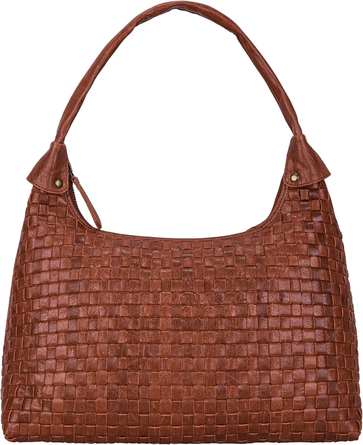 ANTONIO VALERIA Allison Braided Leather Tote Bag for Women