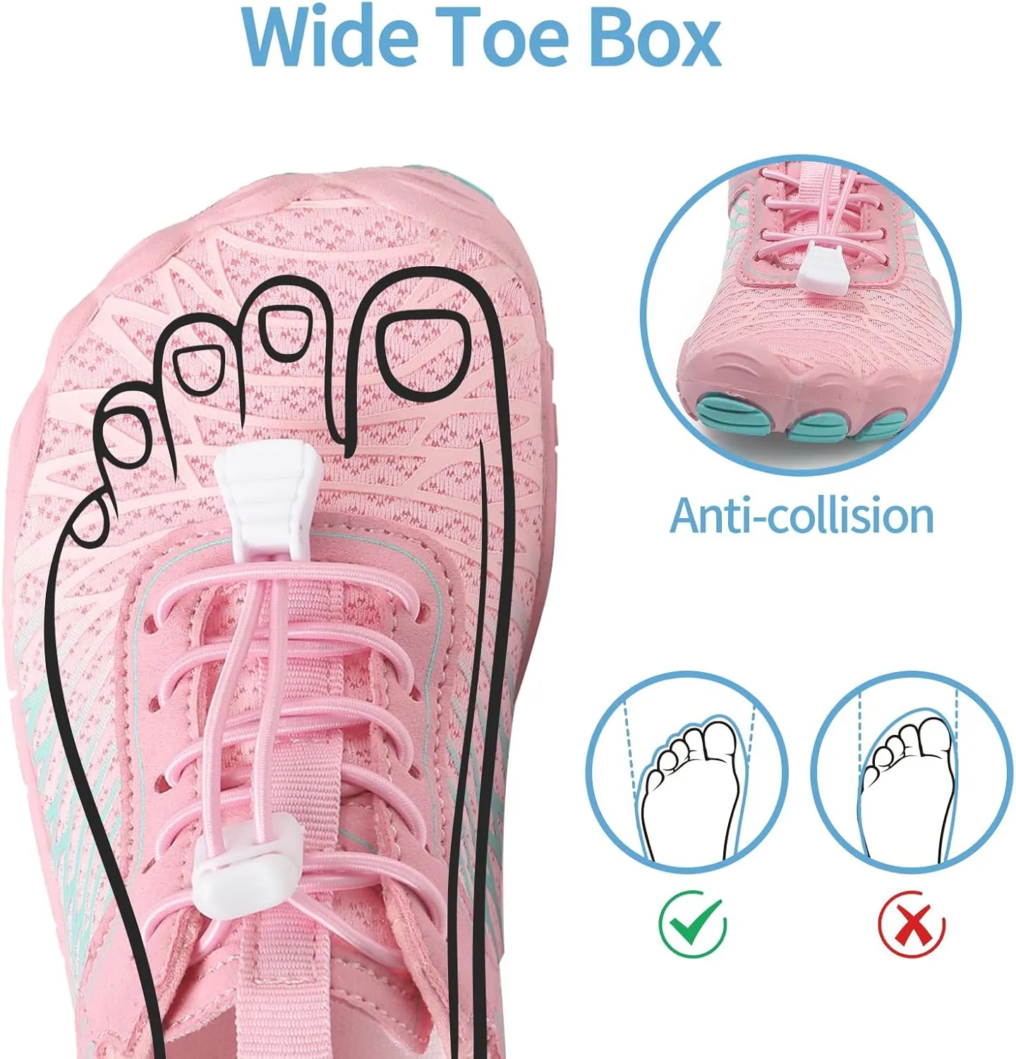 AoSiFu Water Shoes for Kids Boys Girls Aqua Socks Barefoot Beach Sports Swim Pool Quick Dry Lightweight (Little Kid/Big Kid)