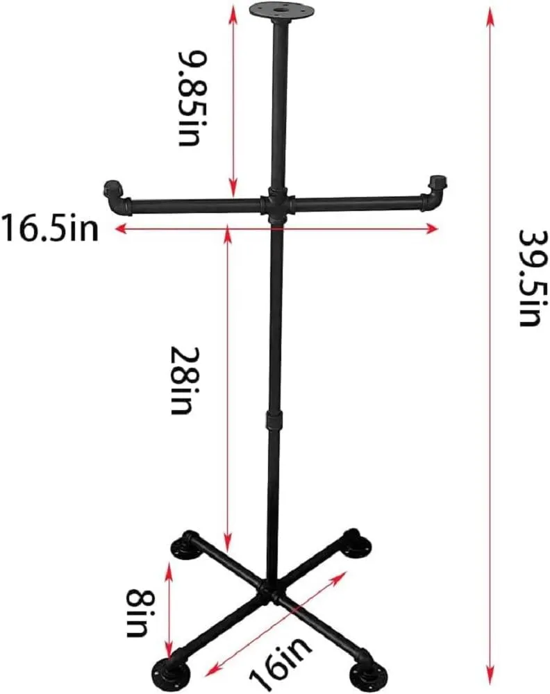 Armor Stand Iron Body Armor Stand Tactical Gear Stand Helmet Vest Display Rack Military Gear Holder for Police and Duty Gear Rack (Matte black)