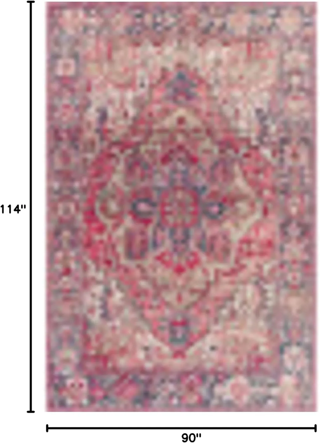 Artistic Weavers Reeta Vintage Medallion Area Rug,7'6" x 9'6",Burgundy/Dark Blue