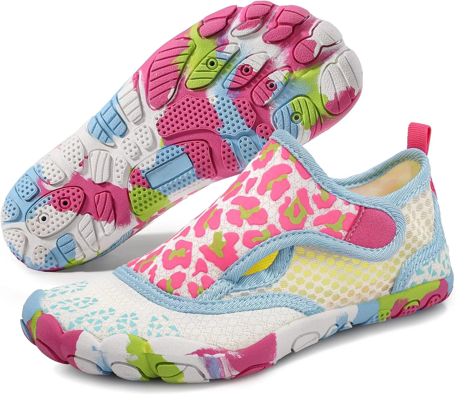 ATHMILE Kids Water Shoes Boys Girls Water Shoes Quick Dry Barefoot Beach Sports Swim Pool Summer Shoes(Little Kid/Big Kid)