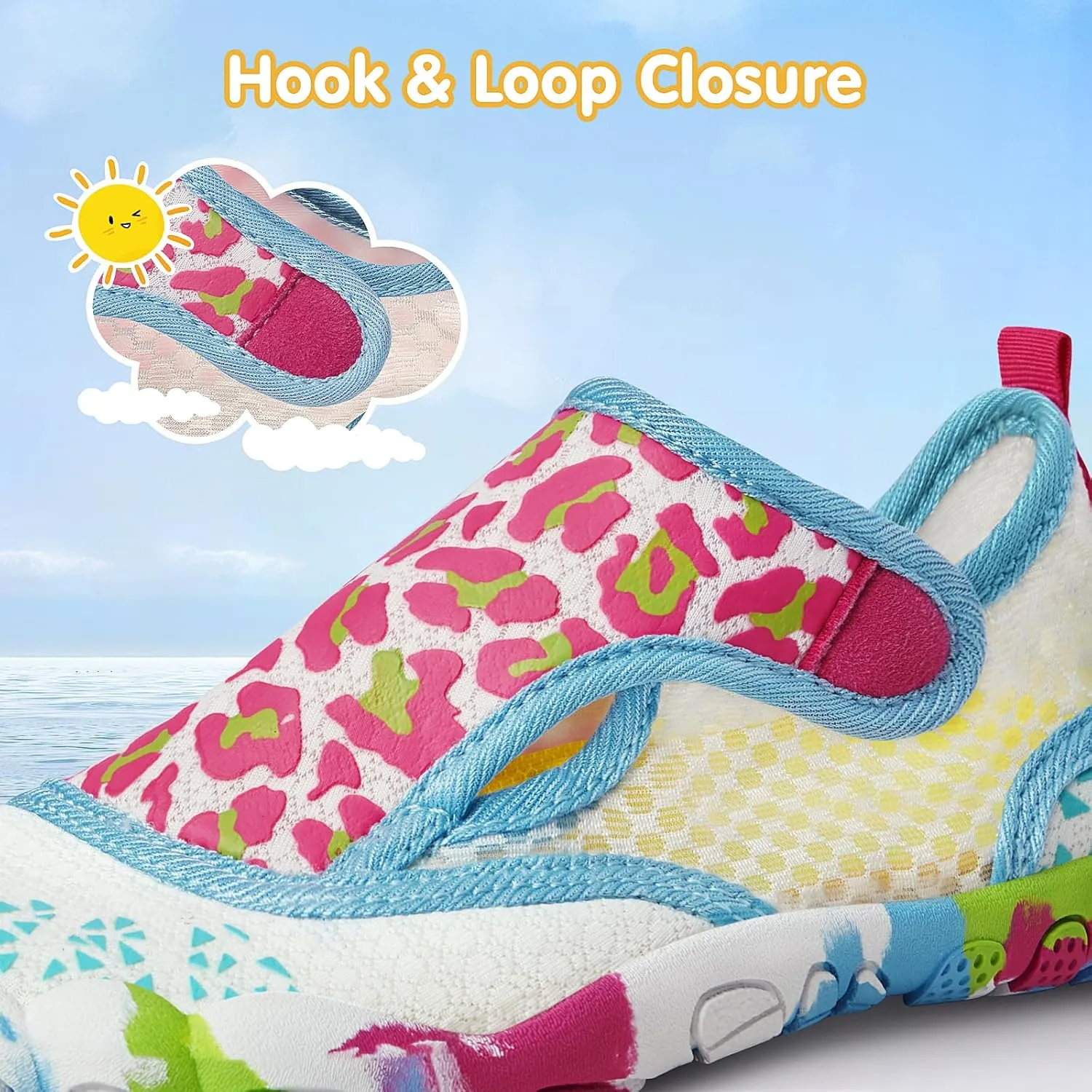 ATHMILE Kids Water Shoes Boys Girls Water Shoes Quick Dry Barefoot Beach Sports Swim Pool Summer Shoes(Little Kid/Big Kid)