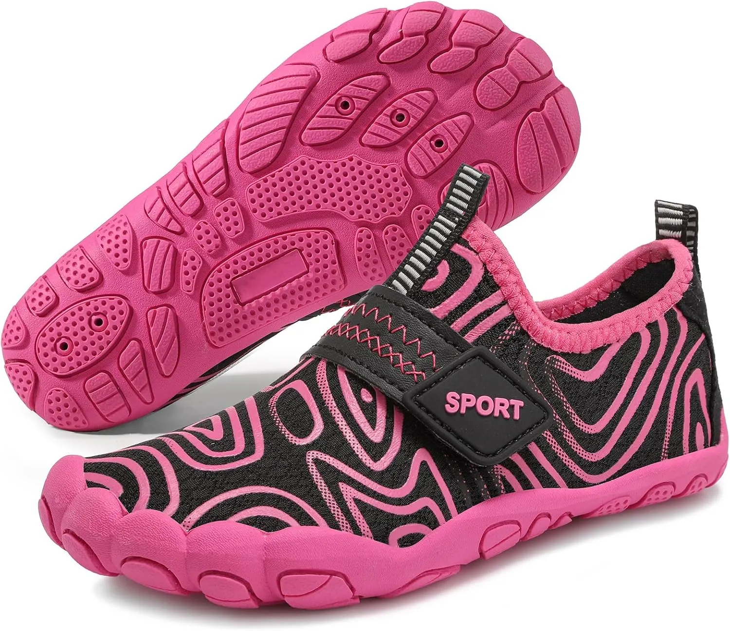 ATHMILE Kids Water Shoes Boys Girls Water Shoes Quick Dry Barefoot Beach Sports Swim Pool Summer Shoes(Little Kid/Big Kid)