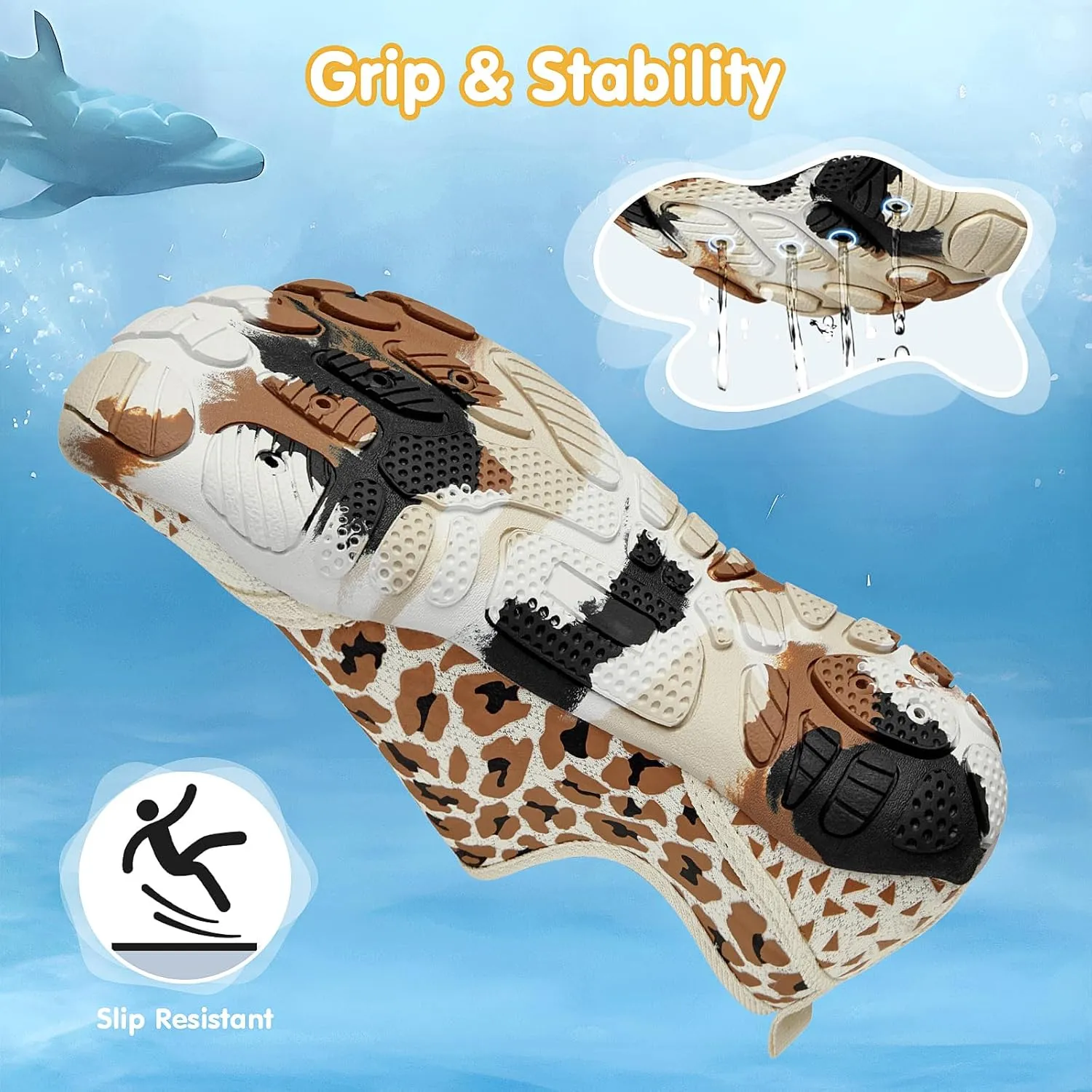 ATHMILE Kids Water Shoes Boys Girls Water Shoes Quick Dry Barefoot Beach Sports Swim Pool Summer Shoes(Little Kid/Big Kid)