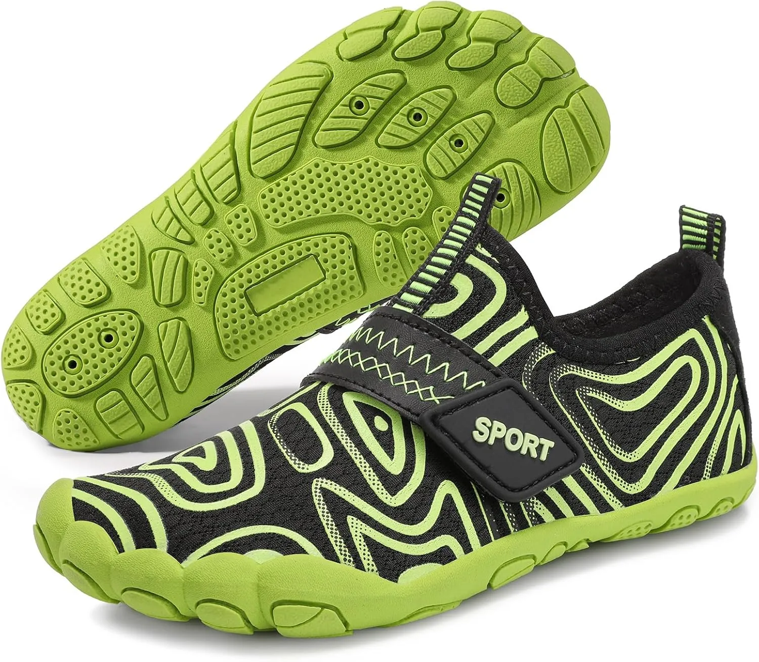 ATHMILE Kids Water Shoes Boys Girls Water Shoes Quick Dry Barefoot Beach Sports Swim Pool Summer Shoes(Little Kid/Big Kid)