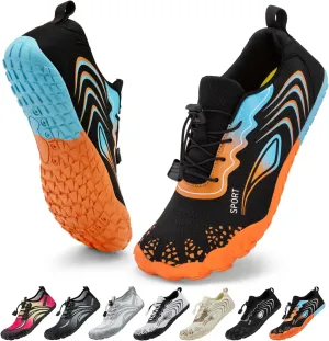 ATHMILE Water Shoes for Women Men Quick Dry Beach Barefoot Aqua Swim Shoes Non-Slip for Wading Rafting Hiking Kayaking