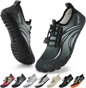 ATHMILE Water Shoes for Women Men Quick Dry Beach Barefoot Aqua Swim Shoes Non-Slip for Wading Rafting Hiking Kayaking