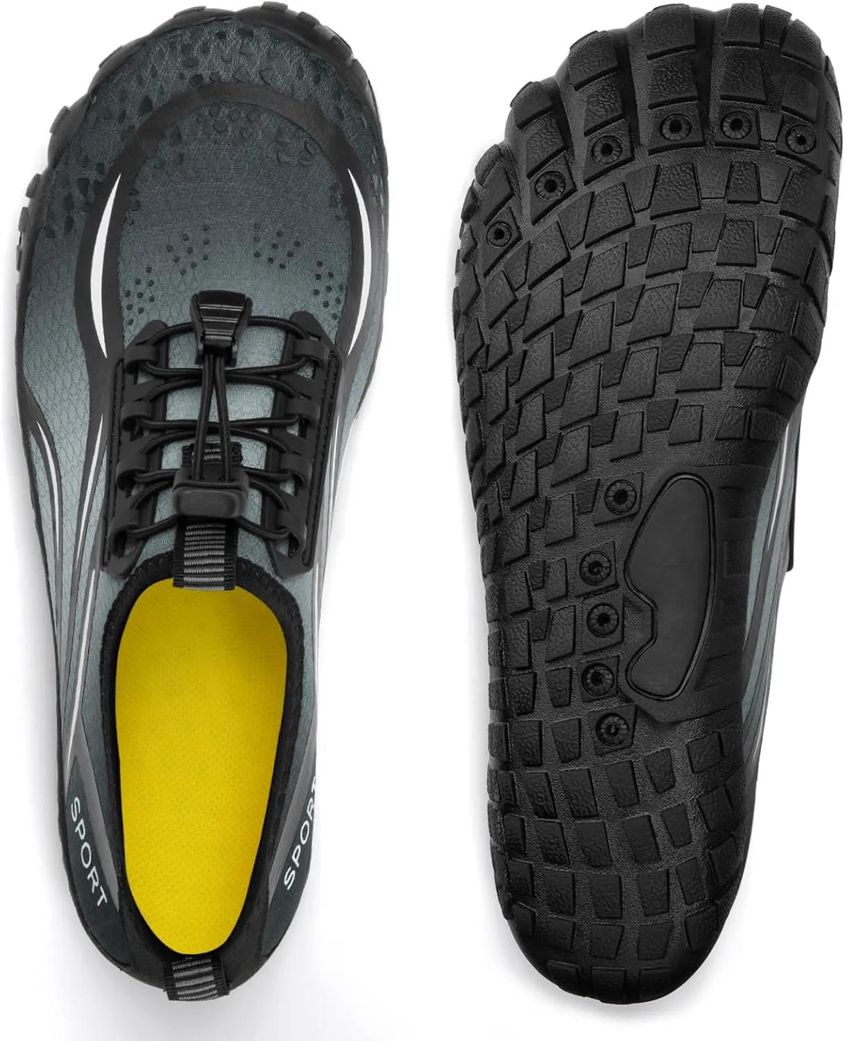 ATHMILE Water Shoes for Women Men Quick Dry Beach Barefoot Aqua Swim Shoes Non-Slip for Wading Rafting Hiking Kayaking
