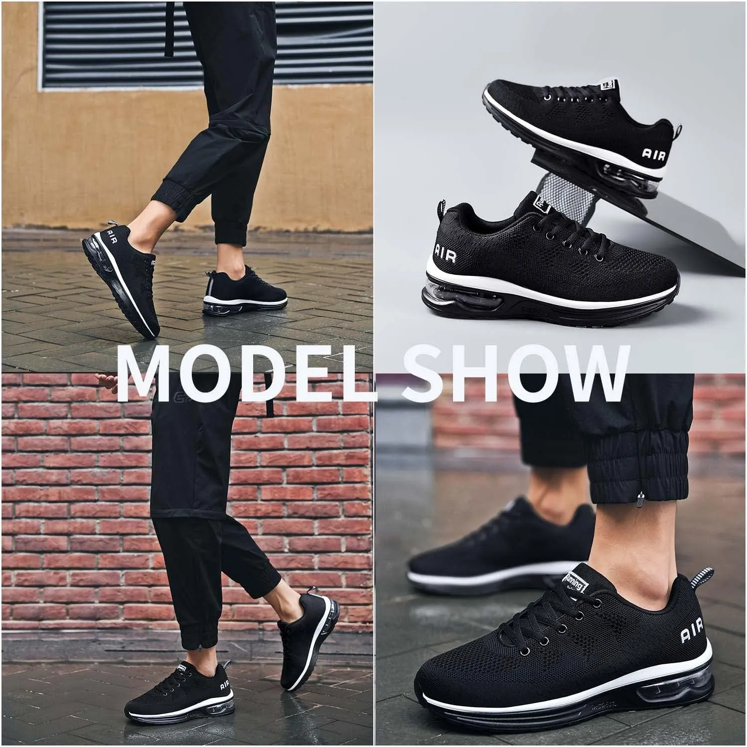 AUPERF Men's Running Shoes Lightweight Breathable Workout Footwear Walking Sports Tennis Sneaker