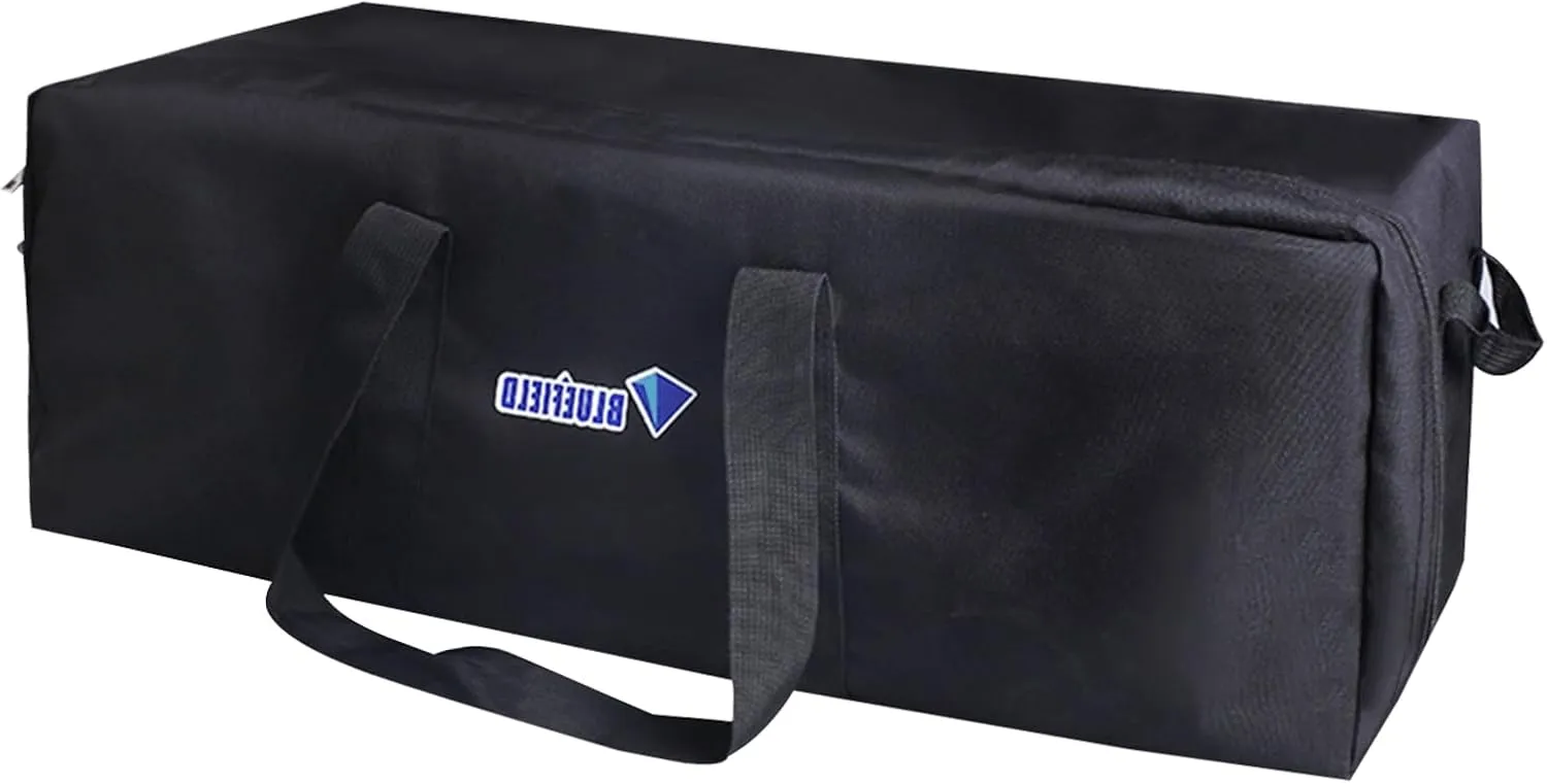 Azarxis Large Travel Luggage Duffel Bag, 55L / 100L / 150L Lightweight Foldable Bag for Luggage Gym Sports Camping Travelling Cycling Storage Shopping (Black, S - 55L)