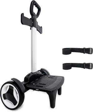 Backpack Trolley, Wheeled Cart with Noiseless Large Wheels Aluminium Alloy Folding Hand Truck with Luggage Strap for Backpacks Luggage cart,Rolling Backpack Dolly