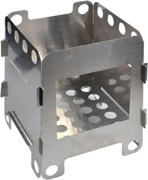 B&C.Room Stainless Steel Style Plug-in Portable Alcohol Stove Foldable Lightweight Wood Burning Stove Camping BBQ