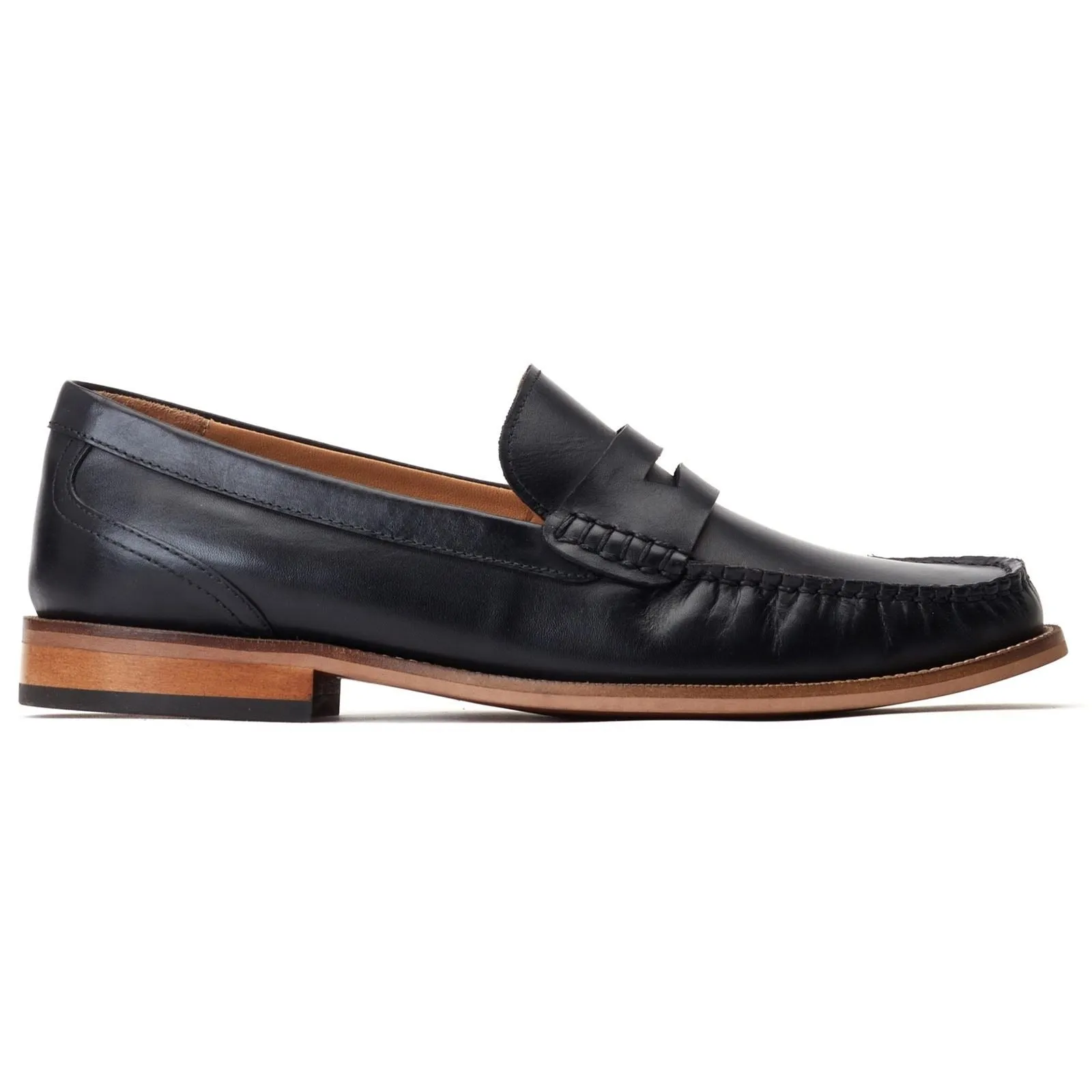 Base London Men's Garfield Penny Loafer in Black
