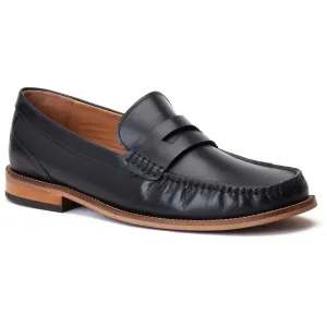 Base London Men's Garfield Penny Loafer in Black
