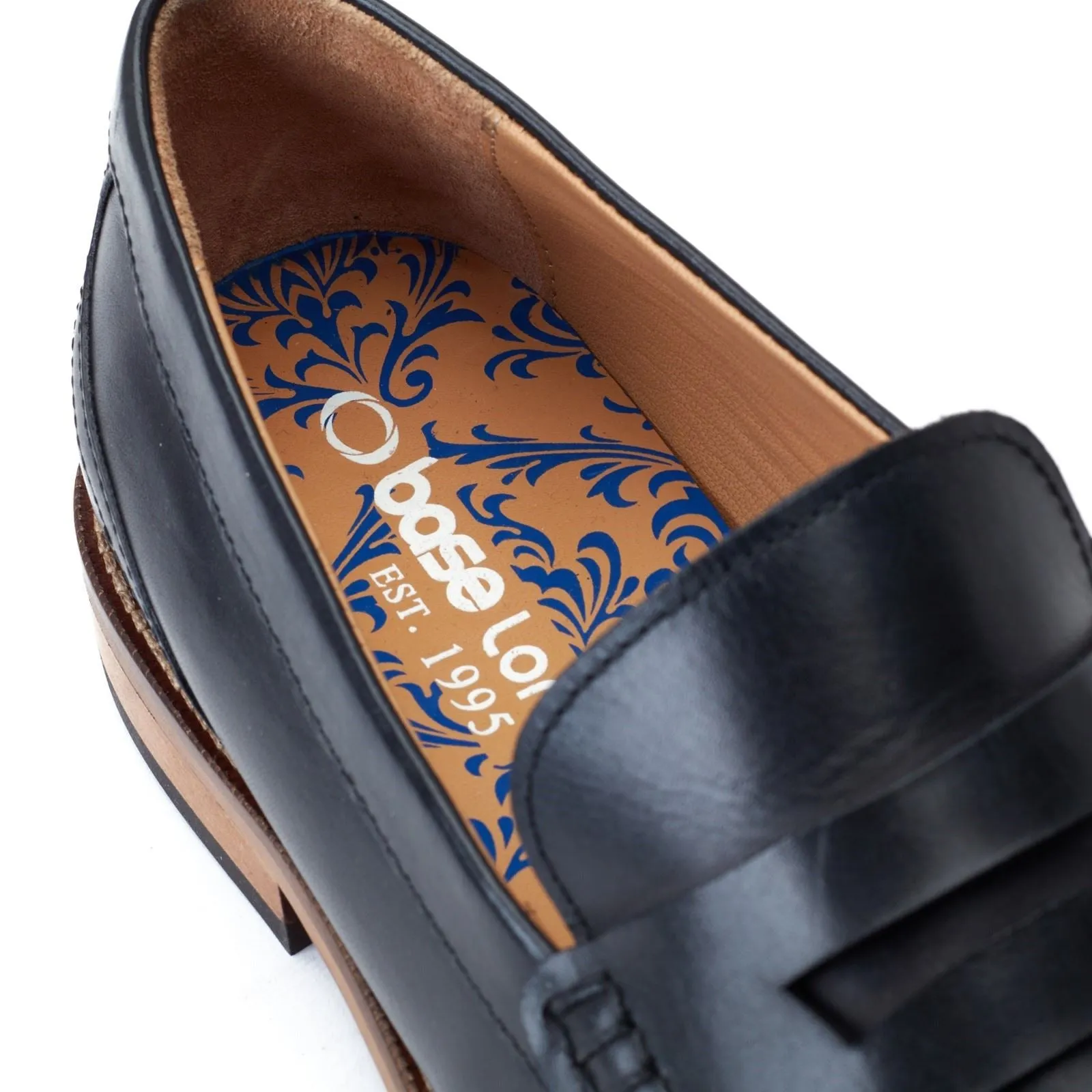 Base London Men's Garfield Penny Loafer in Black