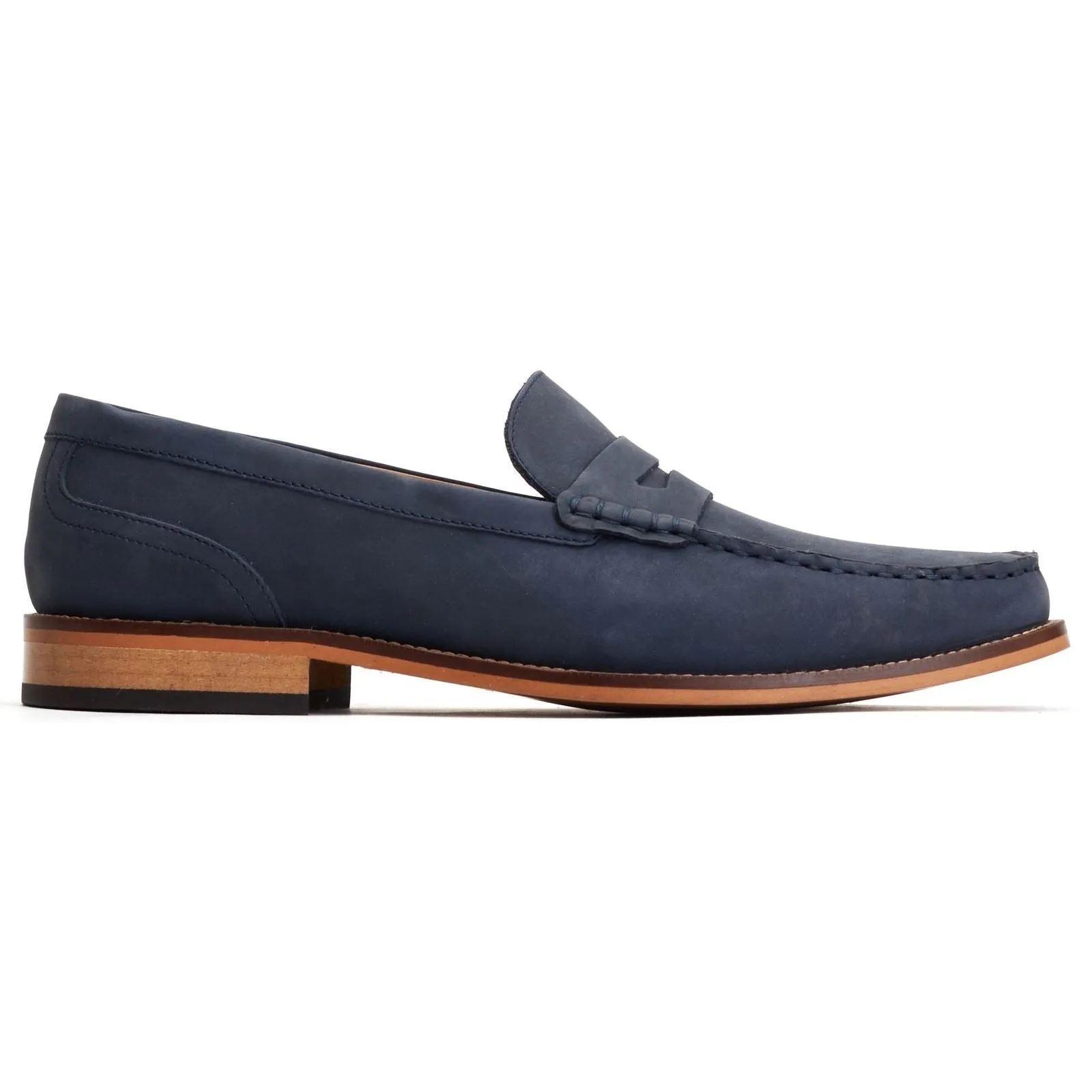 Base London Men's Garfield Penny Loafer in Navy