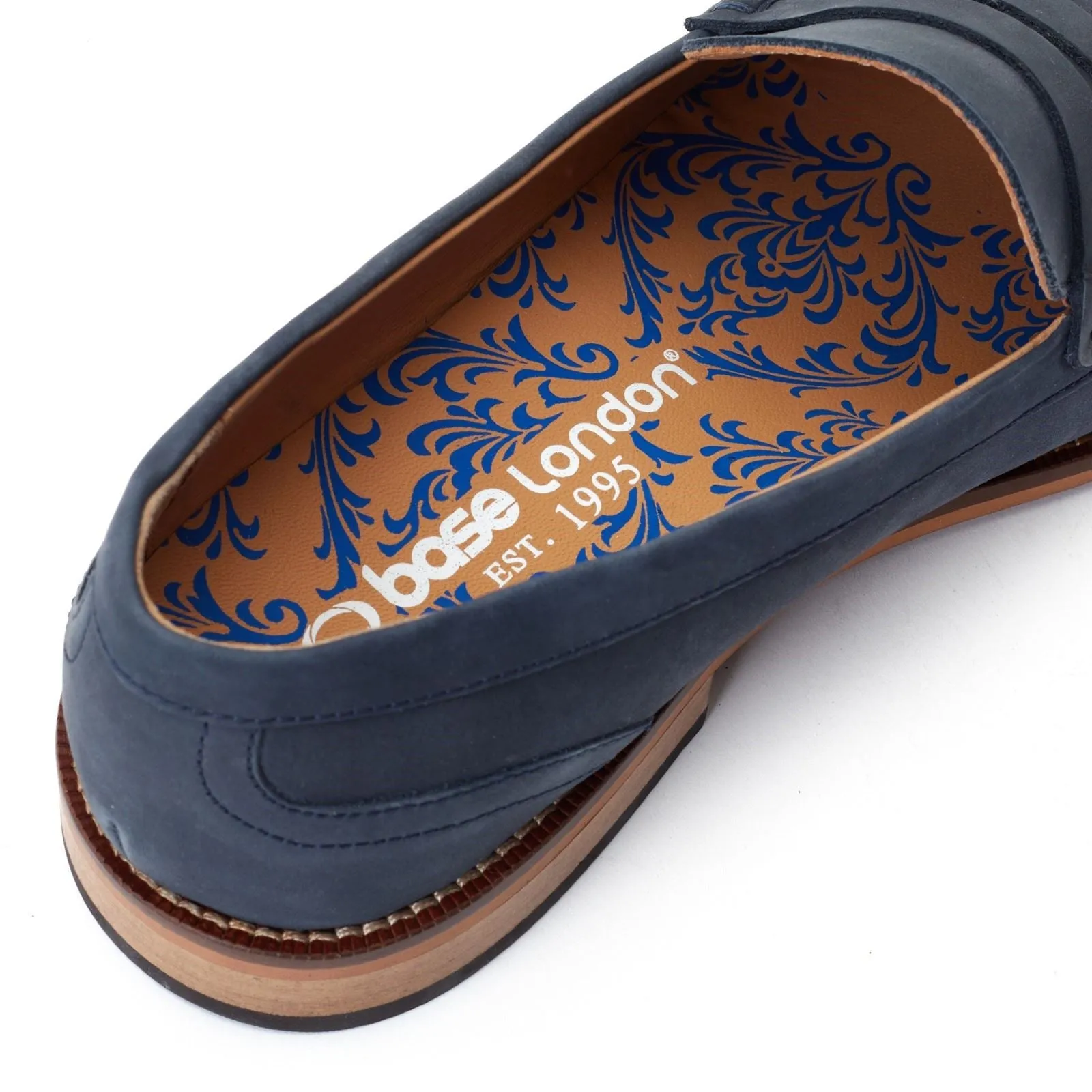 Base London Men's Garfield Penny Loafer in Navy