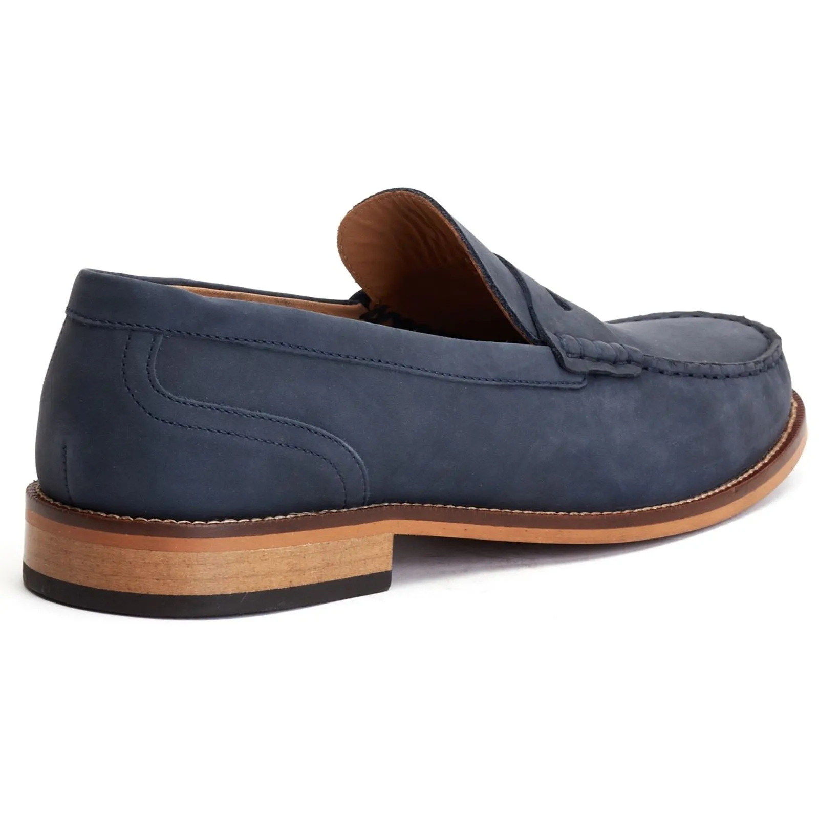 Base London Men's Garfield Penny Loafer in Navy