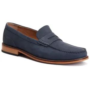 Base London Men's Garfield Penny Loafer in Navy