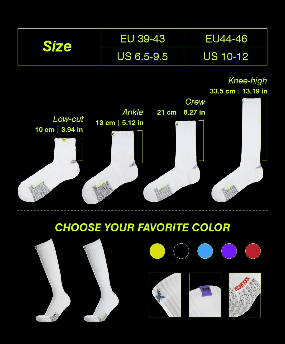 Basketball Socks for Men, Performance Cushioned Men's Athletic Knee High Socks, Anti-Slip Sports Socks