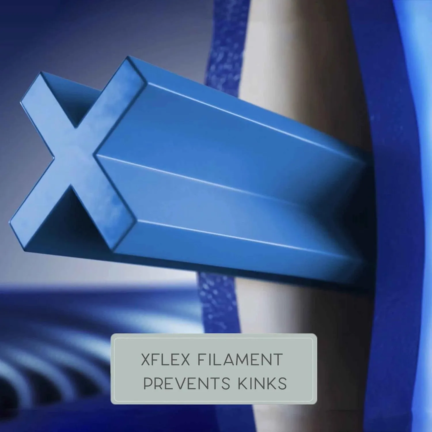 Bernini No Kink 100' Rubber Garden Hose is Lightweight, Compact and Keeps Water Flowing with XFlex Technology, 5/8 in. x 100 ft, Lays Flat for Easy Storage, Expands for High Flow Rate (100', Blue)