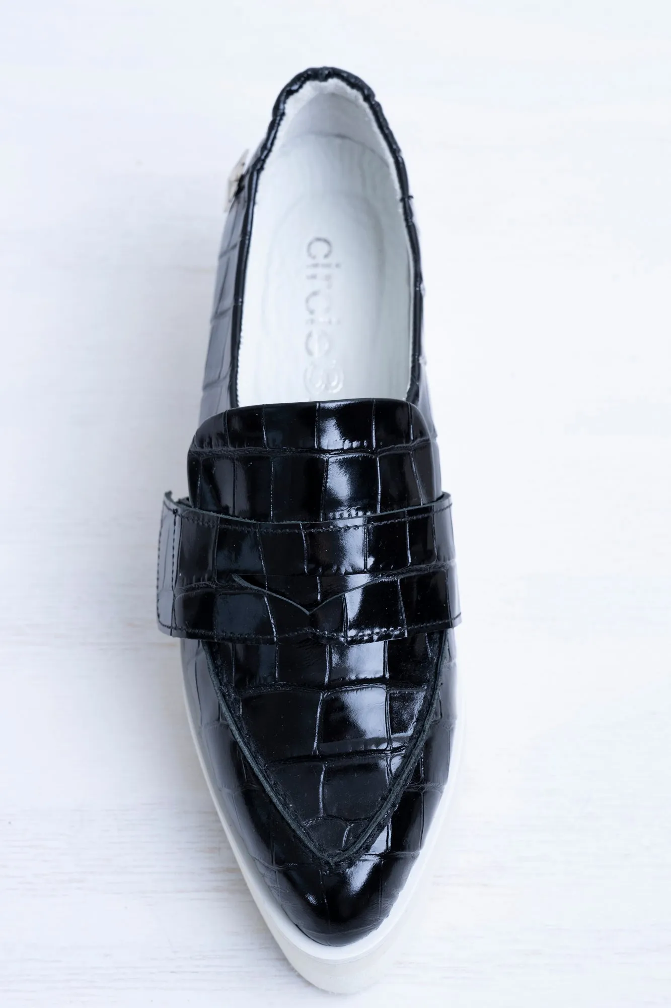 Black Croco Loafers