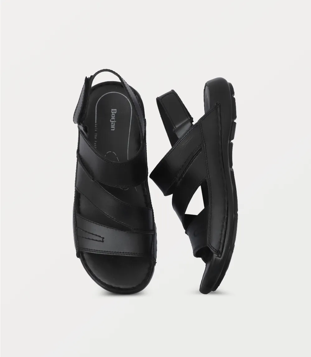 BM6907-BLACK-Men Sandal