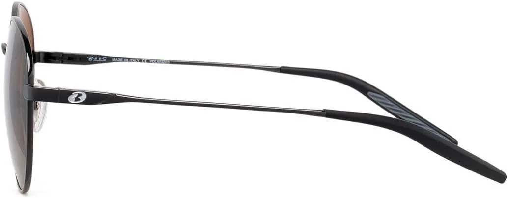 Bnus Round Titanium frame corning glass lens polarized sunglasses for men women shades UV400 protection