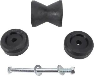 Boat Trailer Roller, Shockproof Rubber Bow Stop Bell Roller, Hull Flat Surfaces, 95mm Black Rubber Bell Stop Roller Enduring Marine Tool for Yacht Boat Trailer